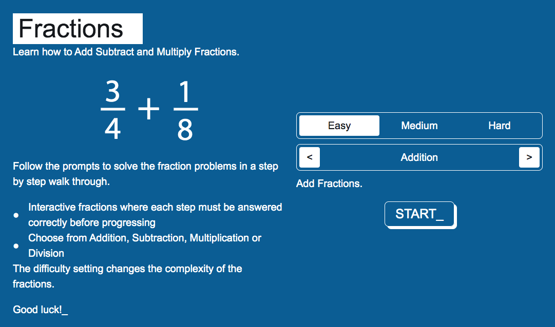 Interactive fractions